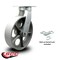 Service Caster 12 Inch Heavy Duty Red Semi Steel Cast Iron Wheel Swivel Caster with Swivel Lock SCC-KP92S1230-SSR-BSL - alternate 3